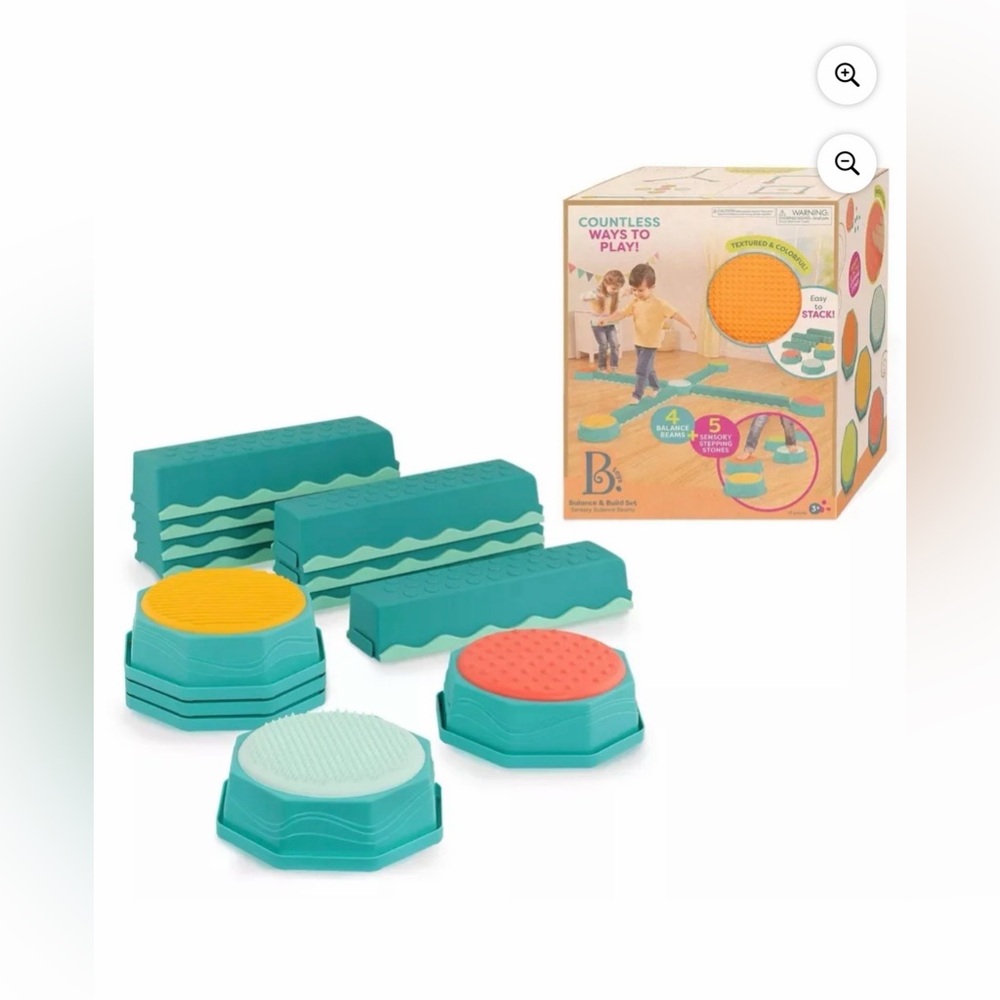 B. toys Sensory Balance Beams for Active Play Balance and Build Set